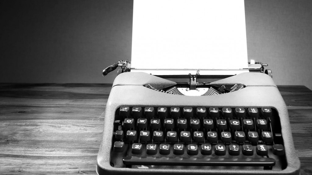 blank typewriter